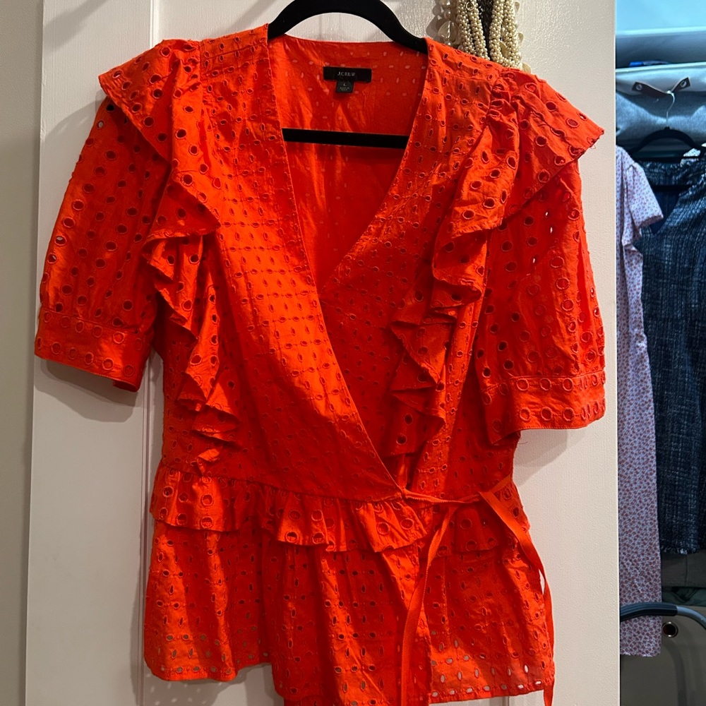 Jcrew wrap blouse